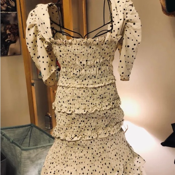 Polka dots and cream coloured dress xo - Picture 1 of 3